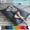 Square BeanBag Sofa Cover Chairs without Filler Waterproof Lounger Seat Bean Bag Puff asiento Couch Tatami Living Room Furniture preview-1