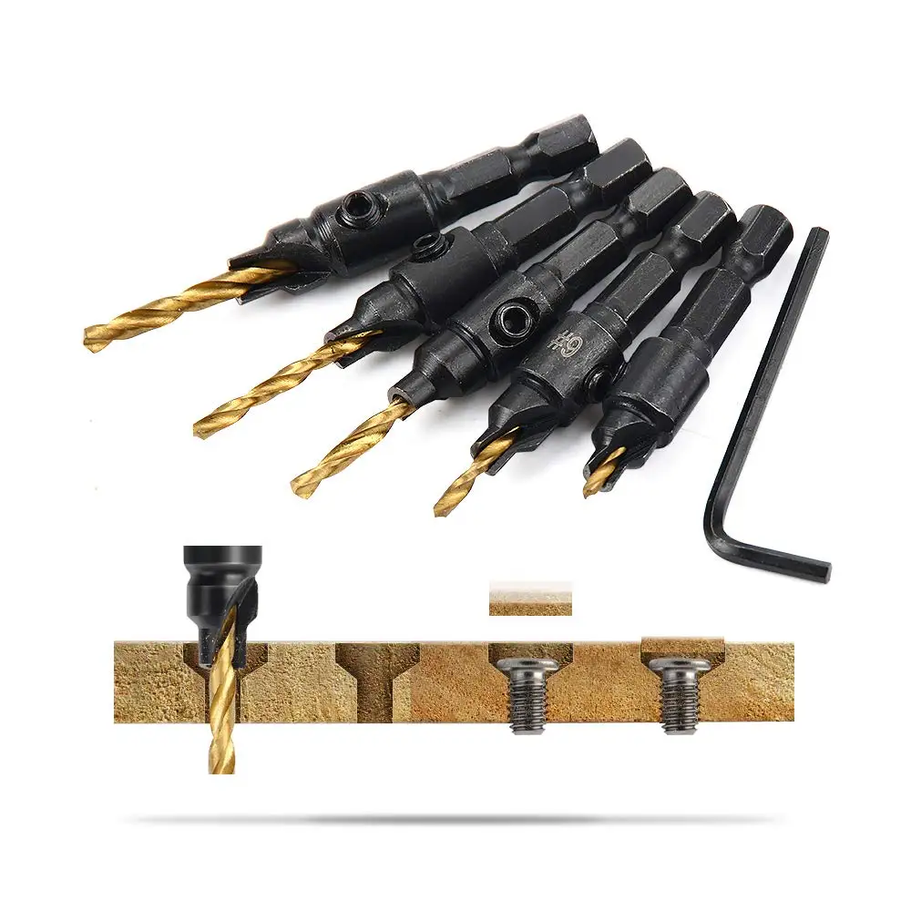 Carpentry Countersink Drill Bit Set 