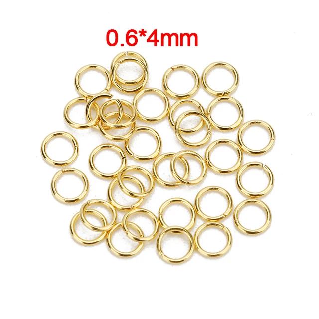 Louleur High Quality Stainless Steel Open Jump Ring Round Gold