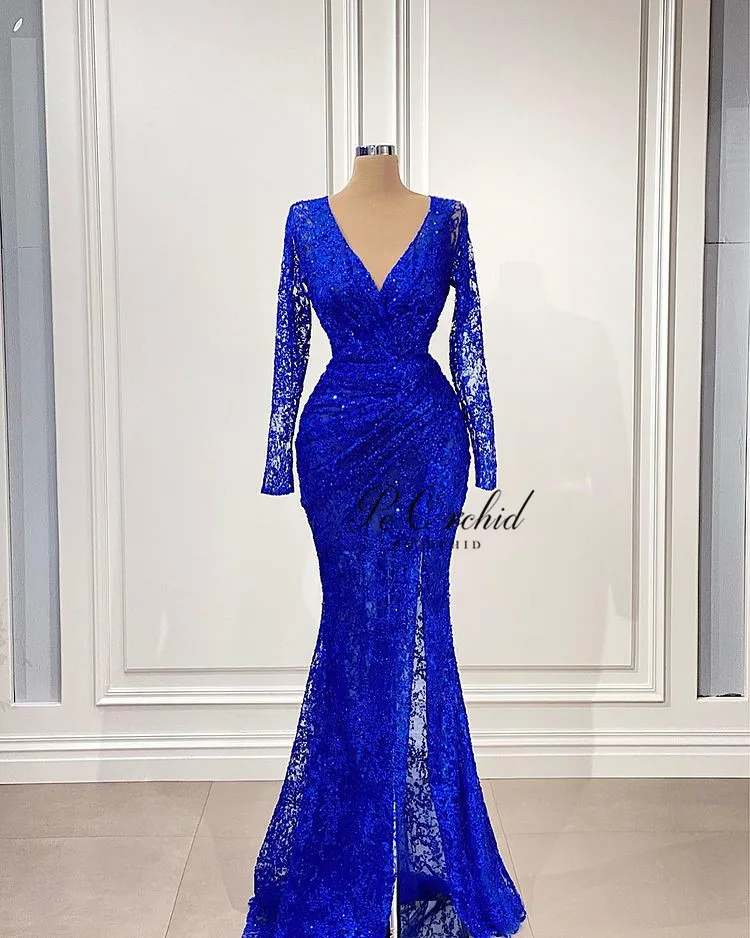 Long Sleeve Formal Dress Party Gowns