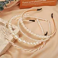 Modyle Fashion Full Pearl Hairbands Elastic Flower Women Hair Hoop Bands Headband Bezel Girls Hair Accessories Headdress