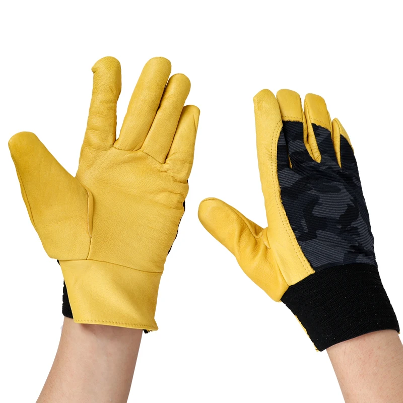 yellow safety gloves