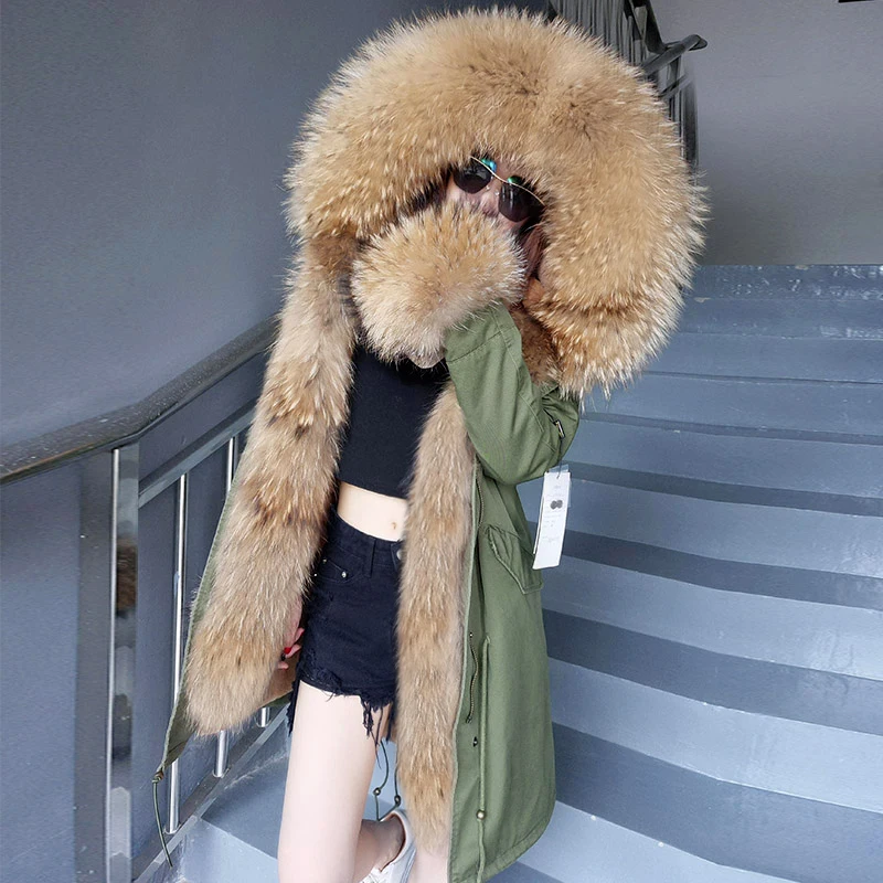 natural fur parka