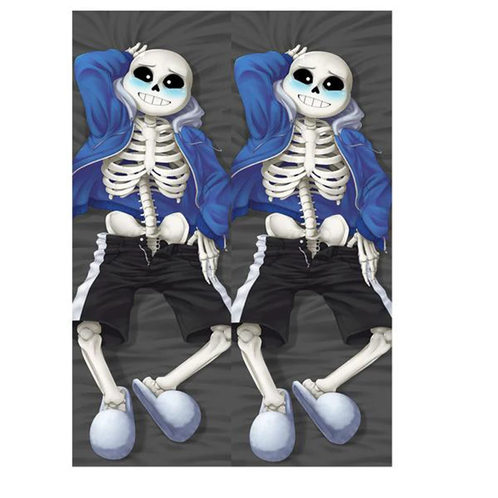 Купить Домашний текстиль | Male Japanese Anime Game Undertale Sans Skeleton  Boy Throw Otaku Dakimakura Gifts Bedding Hugging Body Pillow Case 150x50 CM