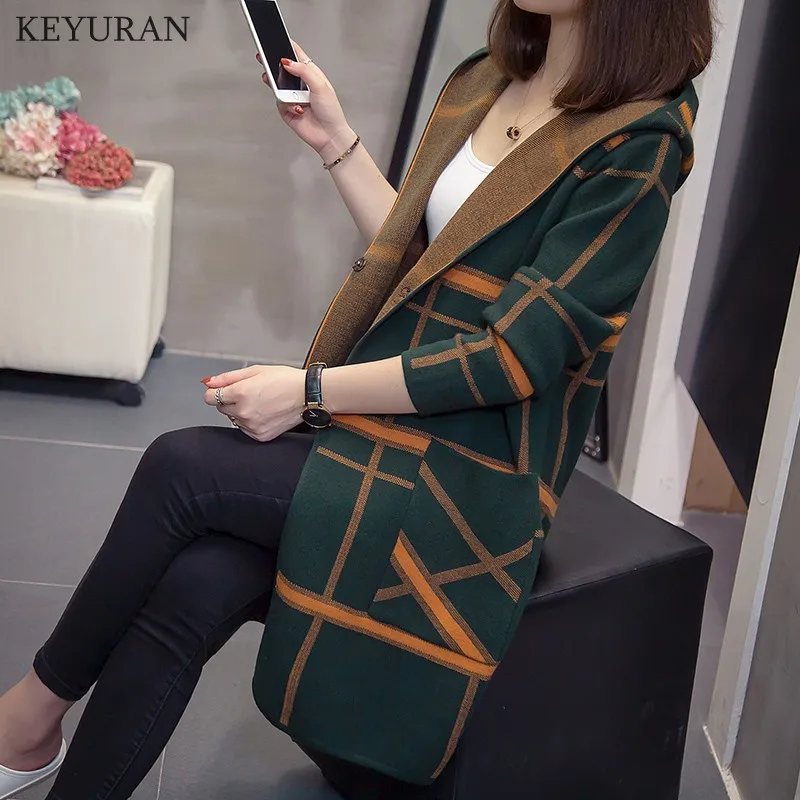 קנו סריגים | Oversize XXXL Hooded Plaid 