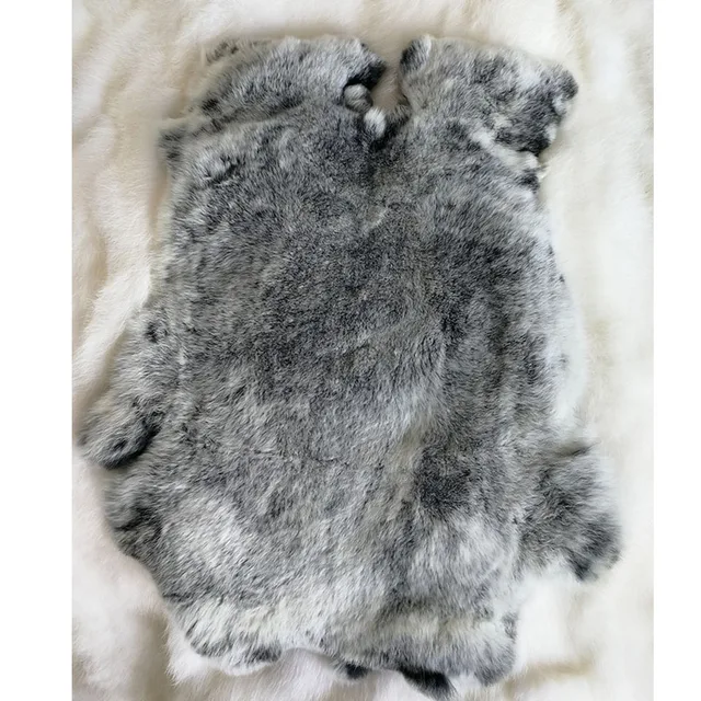 Natural Soft Genuine Rabbit Pelt Real Fluffy Fur Hide Materials