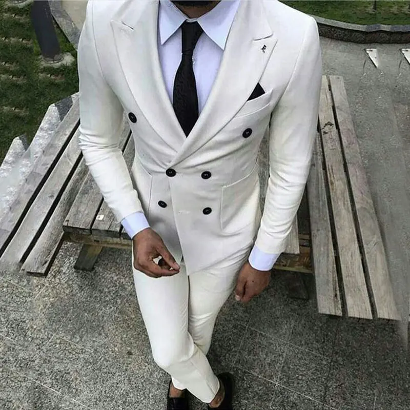 white 2 piece suit