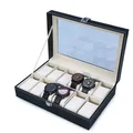 2 3 6 12 20 24 Grids PU Slots Wrist Watch Display Box Storage Holder Organizer Watch Case Jewelry Dispay Watch Box preview-5