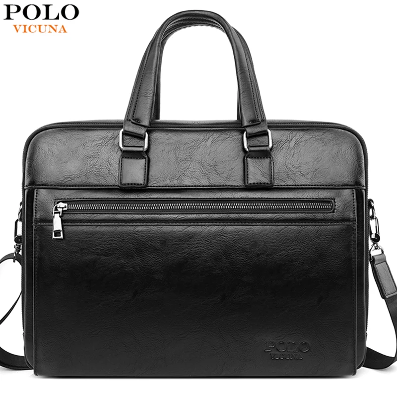 polo leather briefcase