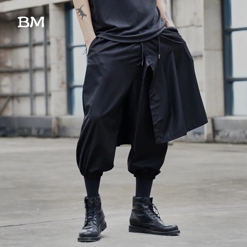 Men Dark Black Vintage Fashion Casual 