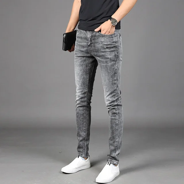 grey cotton jeans for men