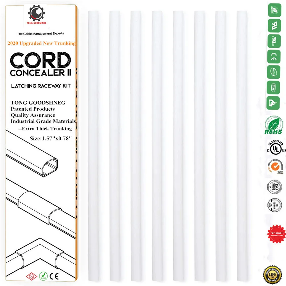 One-Cord Channel Cable Concealer - CMC-03 Cord Cover Wall Cable Management  System - 125 Inch Cable Hider Raceway Kit - AliExpress