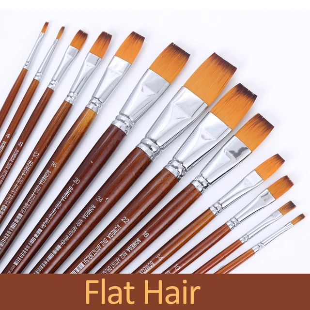 13pcs Artist Filbert Paint Brushes Set Soft Anti-Shedding Nylon Hair Wood  Long Handle for Acrylic Oil Watercolor Gouache Paint - AliExpress