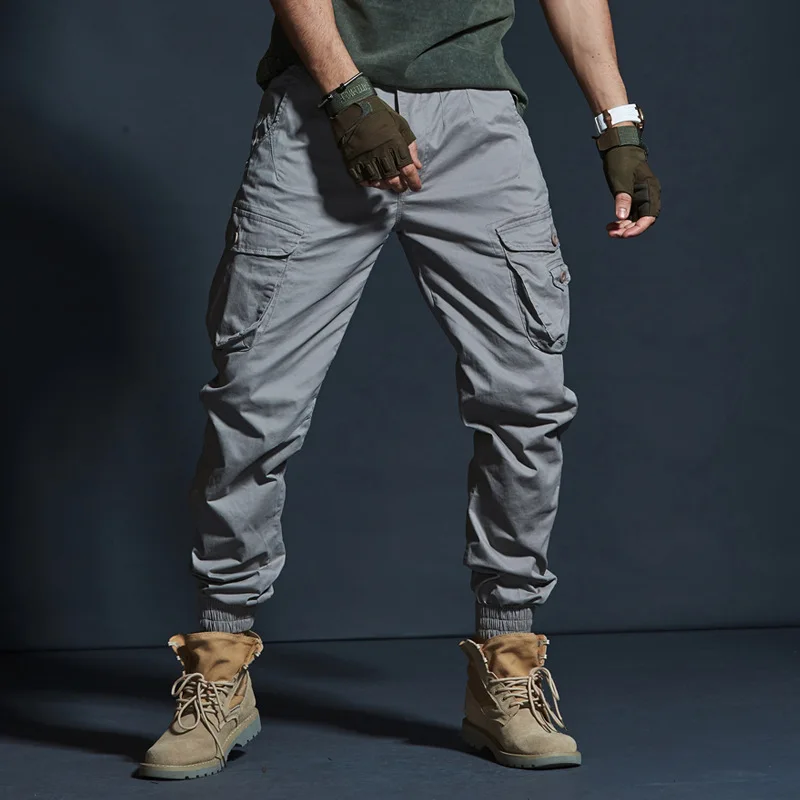 khaki black joggers