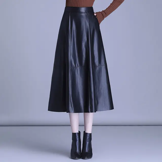 fall leather skirt