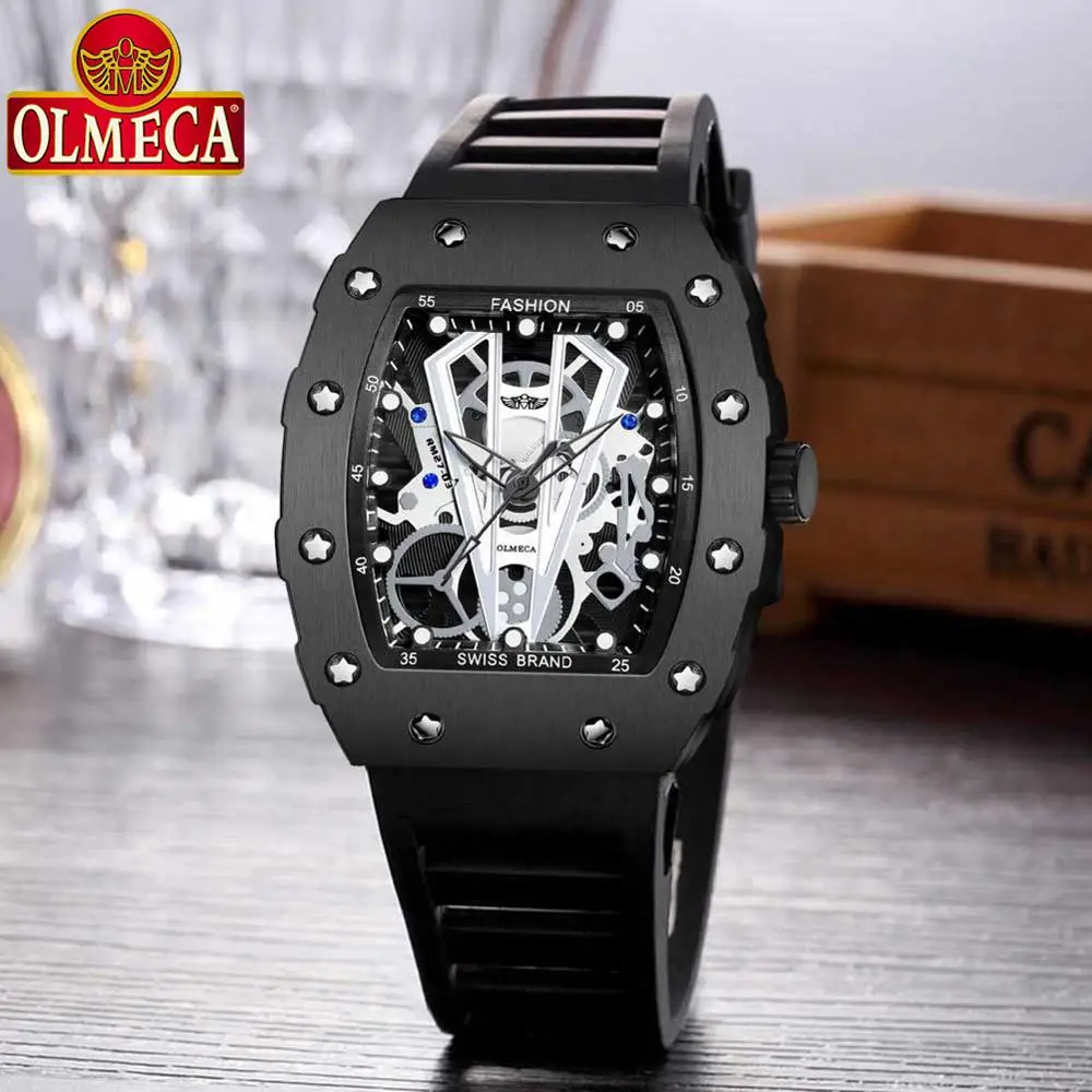 OLMECA Man Quartz Wristwatch Square 