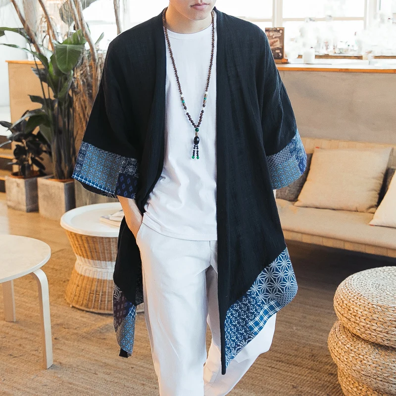 Japanese Kimono Cardigan Men Haori 