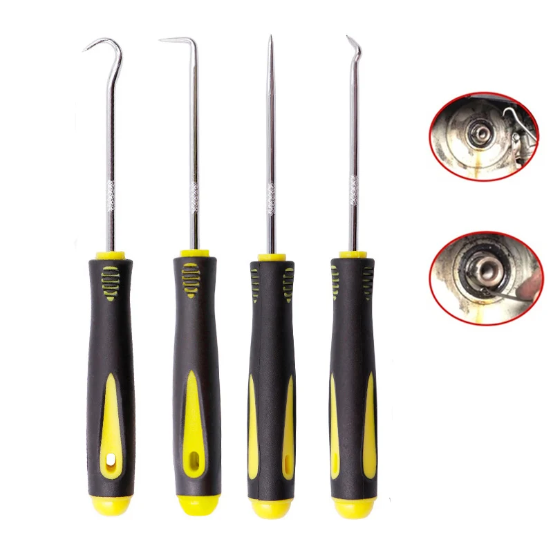 4PCS/Set Car Remover Tool Set Auto Car Pick and Hook Set O Ring Oil Seal Screwdrivers Gasket Puller Craft Hand Mechanic Tools-animated-img