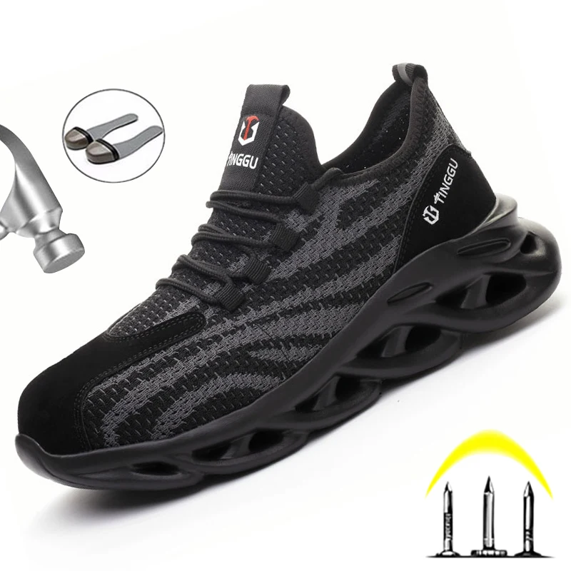 2020 New Safety Shoes Men Steel Toe Cap 