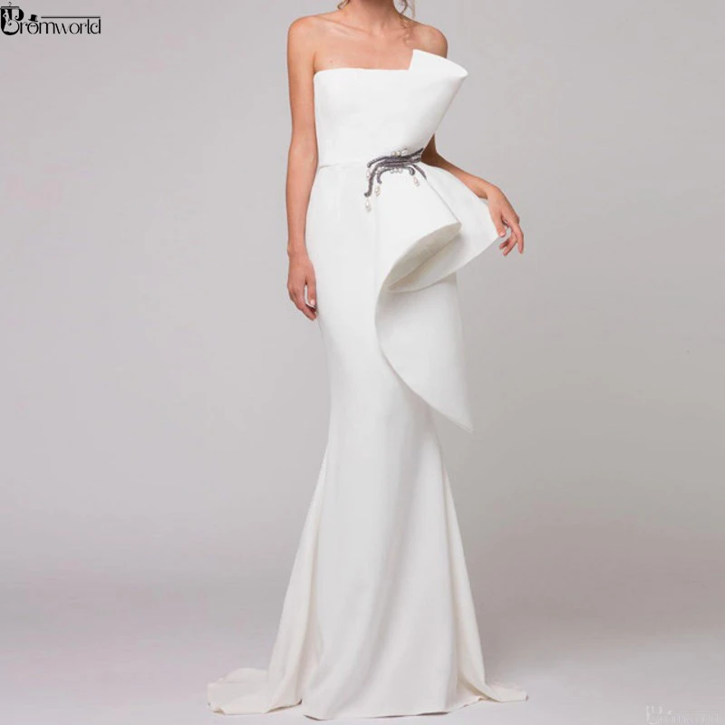 Elegant Formal Dress White Prom Dresses 