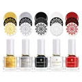 BORN PRETTY Black White Nail Stamping Polish Varnish Gold Silver Nail Art Plates Stamp Oil For Nails Design Spring Series 7ml preview-2