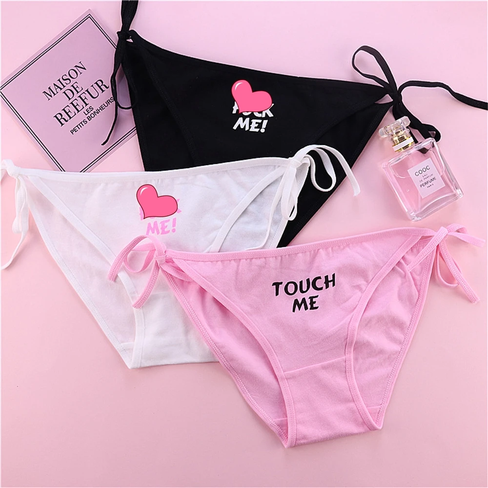 SP&CITY Young Girls Student Cute Underwear Women Japan Lace Up Cotton  Panties Funny Hollow Out Seamless Briefs Female Lingerie