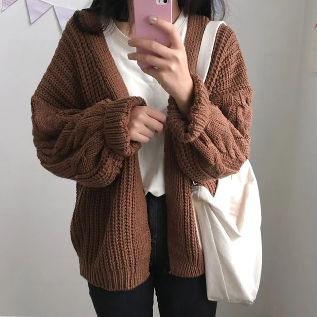 Flectit Women Cable-Knit Cardigans Open 