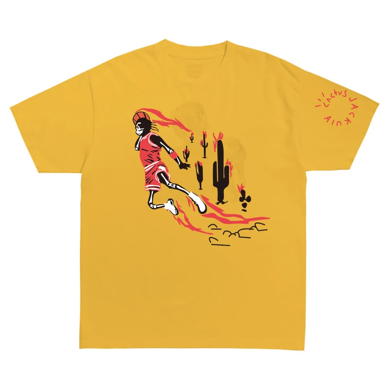 Shirts Travis Scott Tshirts Men Cotton 