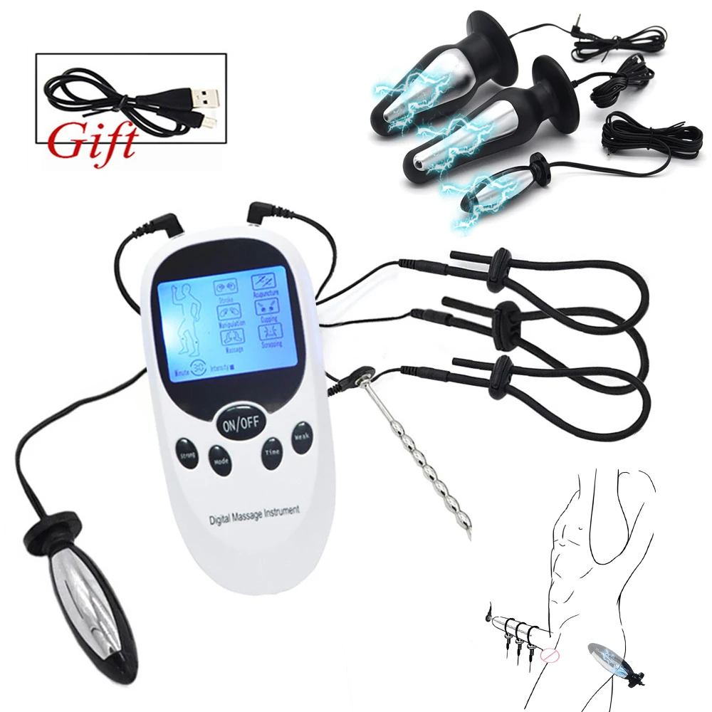 Cumpără Produse sexuale | USB Charge Host,Electro Shock Sex Toy,Electro  Penis Stimulate Ring BDSM Cock Cage,Estim Anal Butt Plug,E stim for Men  Masturbate