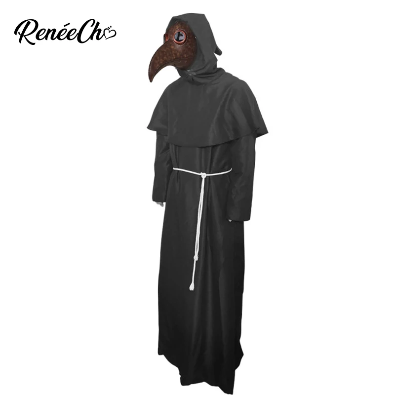 Reneecho Men Plague Doctor Costume Halloween Costume For Adult