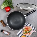 KOBACH kitchen wok 32cm honeycomb non-stick pan stainless steel wok anti-scalding handle with lid kitchen antibacterial wok preview-4