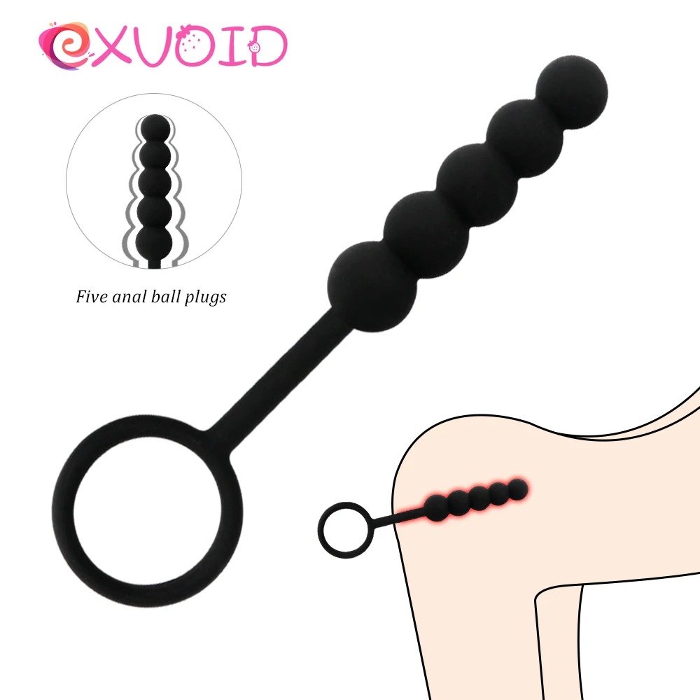 Купить Секс товары | EXVOID 5 Balls Anal Beads Prostate Massager Penis  Sleeve With Anal Plug Erotic Toys Silicone Adult Products Sex Toys for  Couples