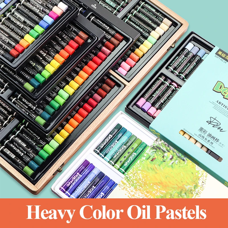 Oil Pastel Set,Professional Painting Oil Pastel Soft Drawing Graffiti Art Crayons Pastel Sticks Set Washable Round Oil Pastels for Artist,Student,Beg