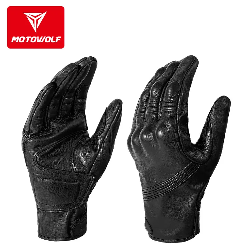 motowolf leather gloves