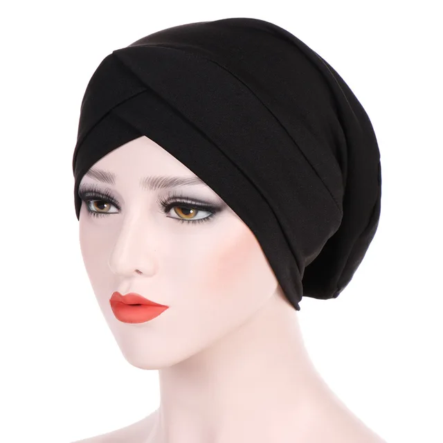Stretch Cross Forehead Inner Cap Women 