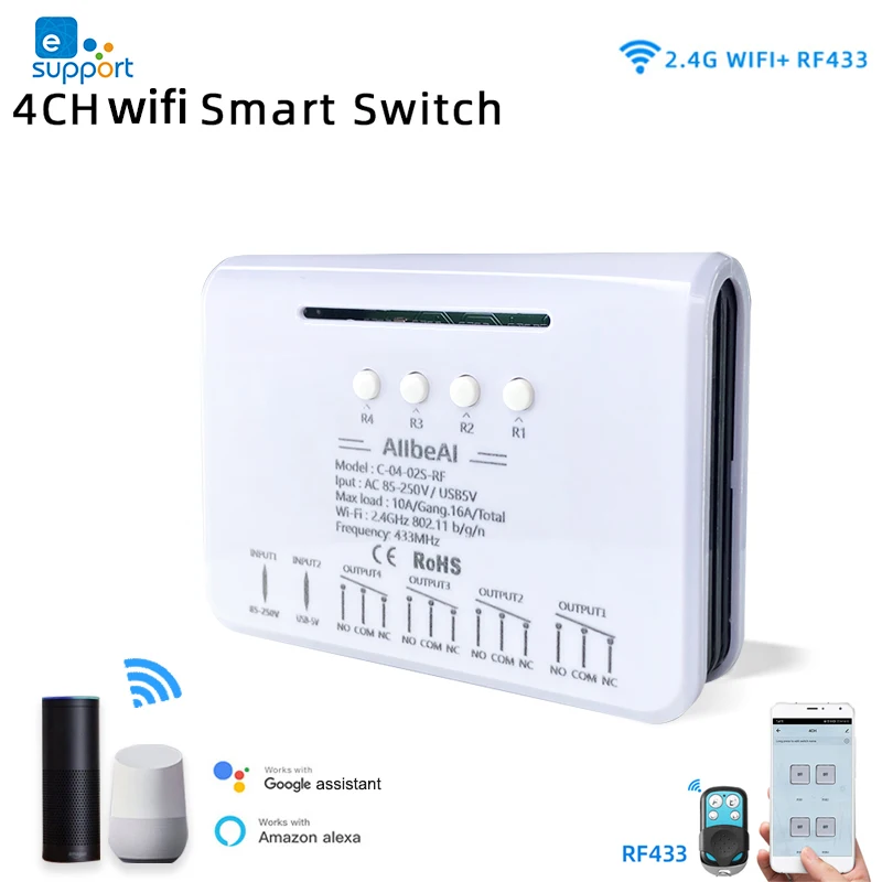 Купить Умная электроника | 4 Channel Wifi smart Motor Switch Module,DC ...