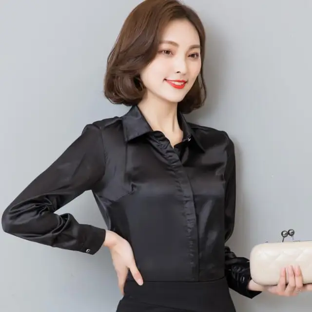 Uniform Office Shirt Simple Blouse Tops 