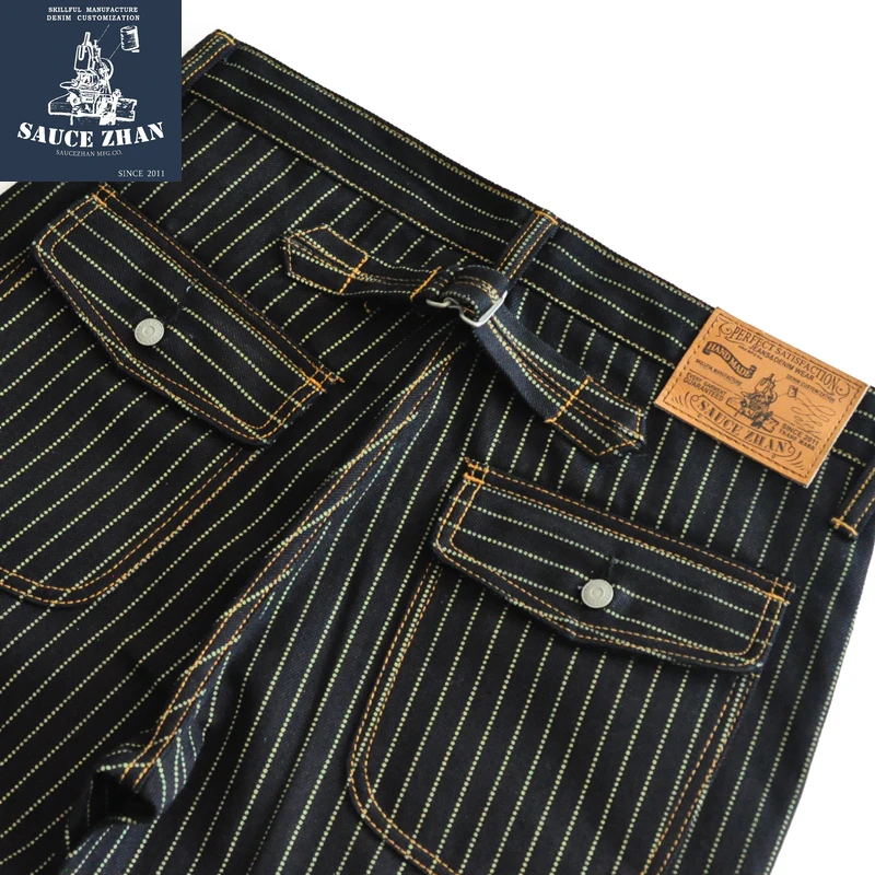 SauceZhan Jeans Indigo Wabash Stripe 