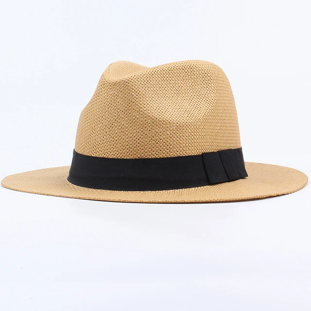 straight brim straw hat