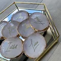 Personalized Agate Coasters Jewelry Plate Custom Nail Plate Acrylic Ring Holder Bridesmaid Gift Bachelorette Party Bridal Shower preview-1