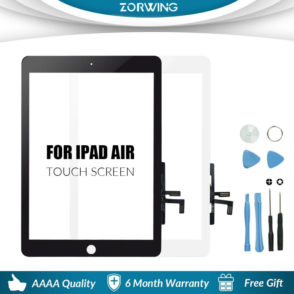 New For iPad Air 1 iPad 5 LCD Outer Touch Screen Digitizer Front Sensor Glass Display Touch Panel Replacement A1474 A1475 A1476