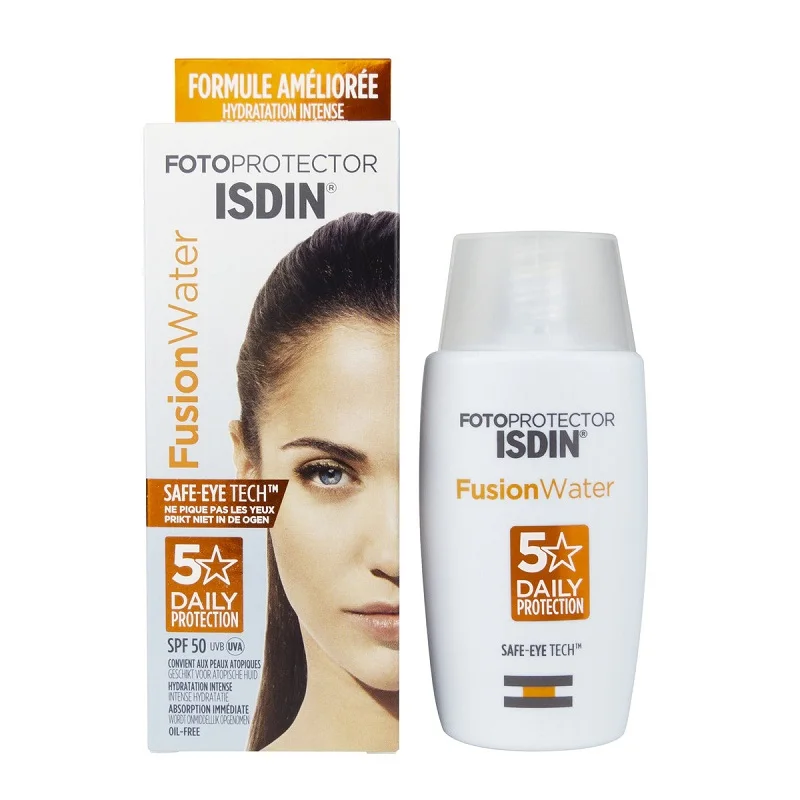 isdin spf 50 fusion water sunscreen