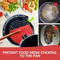 Air Fryer Liner Air Fryer Mat Food Grade Non-Stick Silicone Fryer Basket For 7.5~9-Inch Air Fryers Steamers Kitchen Accessories preview-2