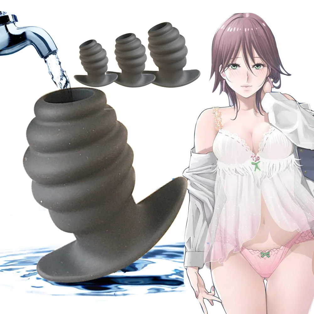 Купить Секс товары | Silicone Anal Ass Plug Butt Speculum Enema Hollow  Prostata Massager Peep Vaginal Dilator Buttplugs Woman Men Gay