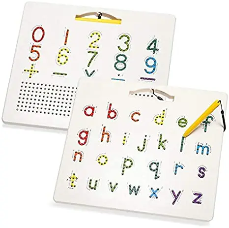 Magnetic Alphabet Tracing Board for Kids, Magnetic Number Tracing