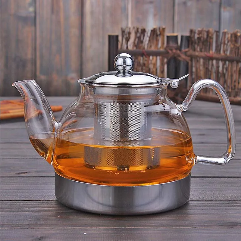 glass teapot with heater