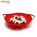 Silicone Steam Basket Mat Steamer Rack Dumplings Microwave Cookware Utensils Kitchen Washable Layer Insert  Foldable Drain Plate preview-2