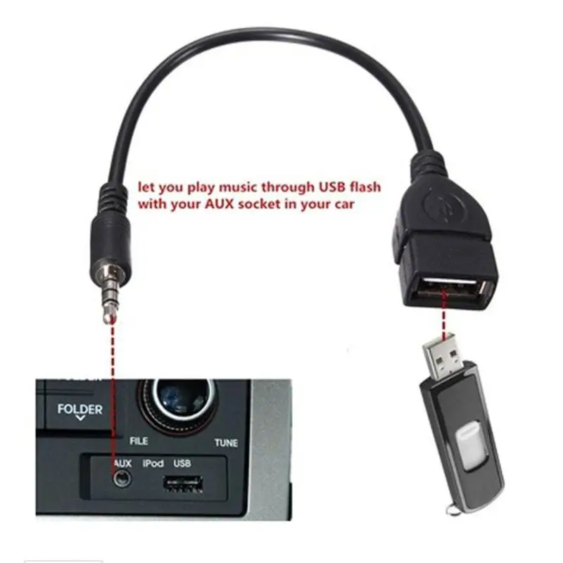 Купить Автомобильная электроника Car AUX Audio Cable to USB Car Audio