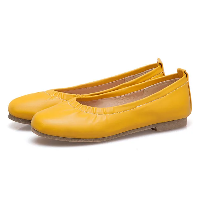 yellow flat shoes womens