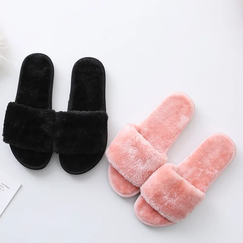 fluffy ladies slippers